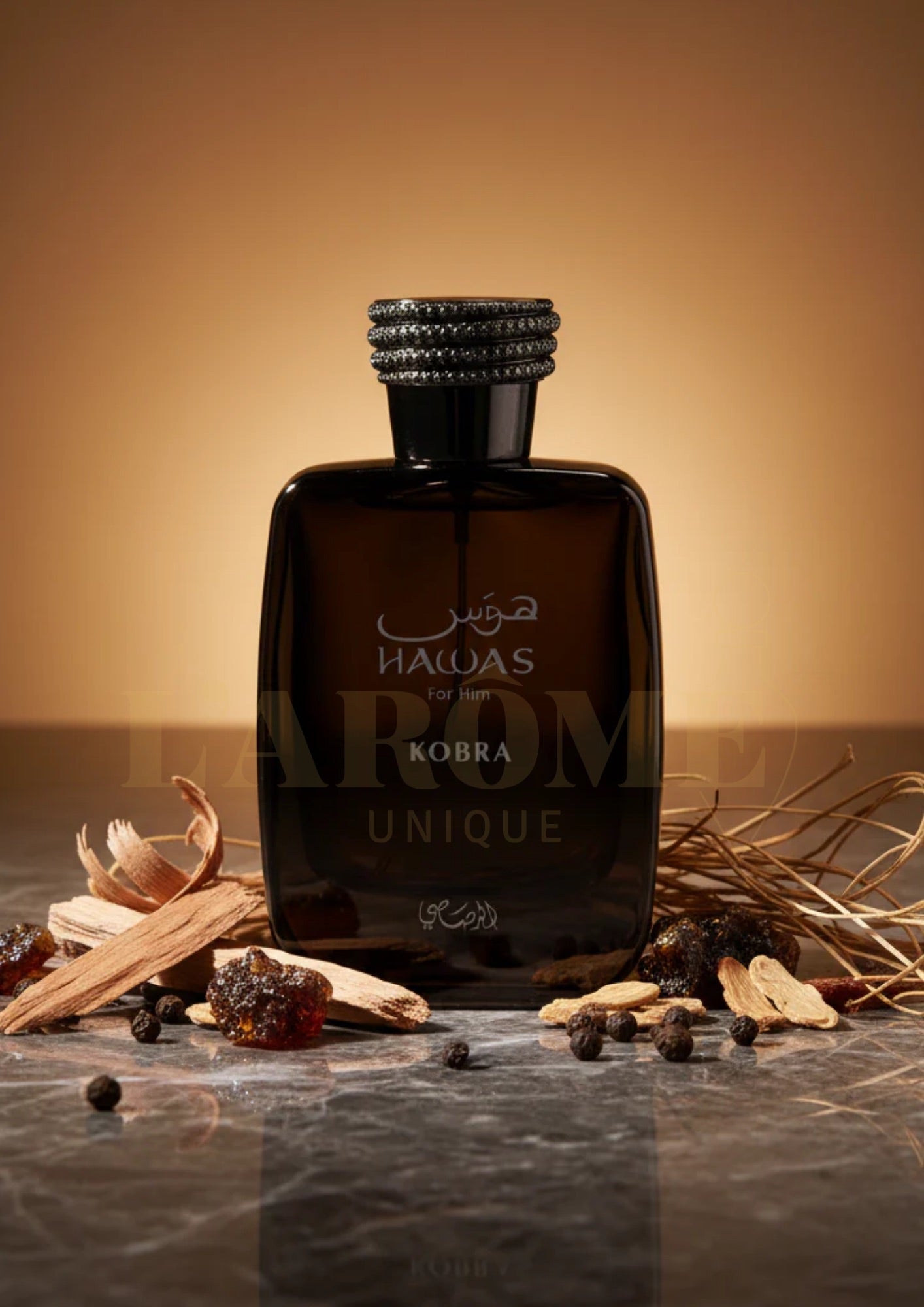 Hawas Kobra Rasasi | Perfume Árabe Masculino Amaderado