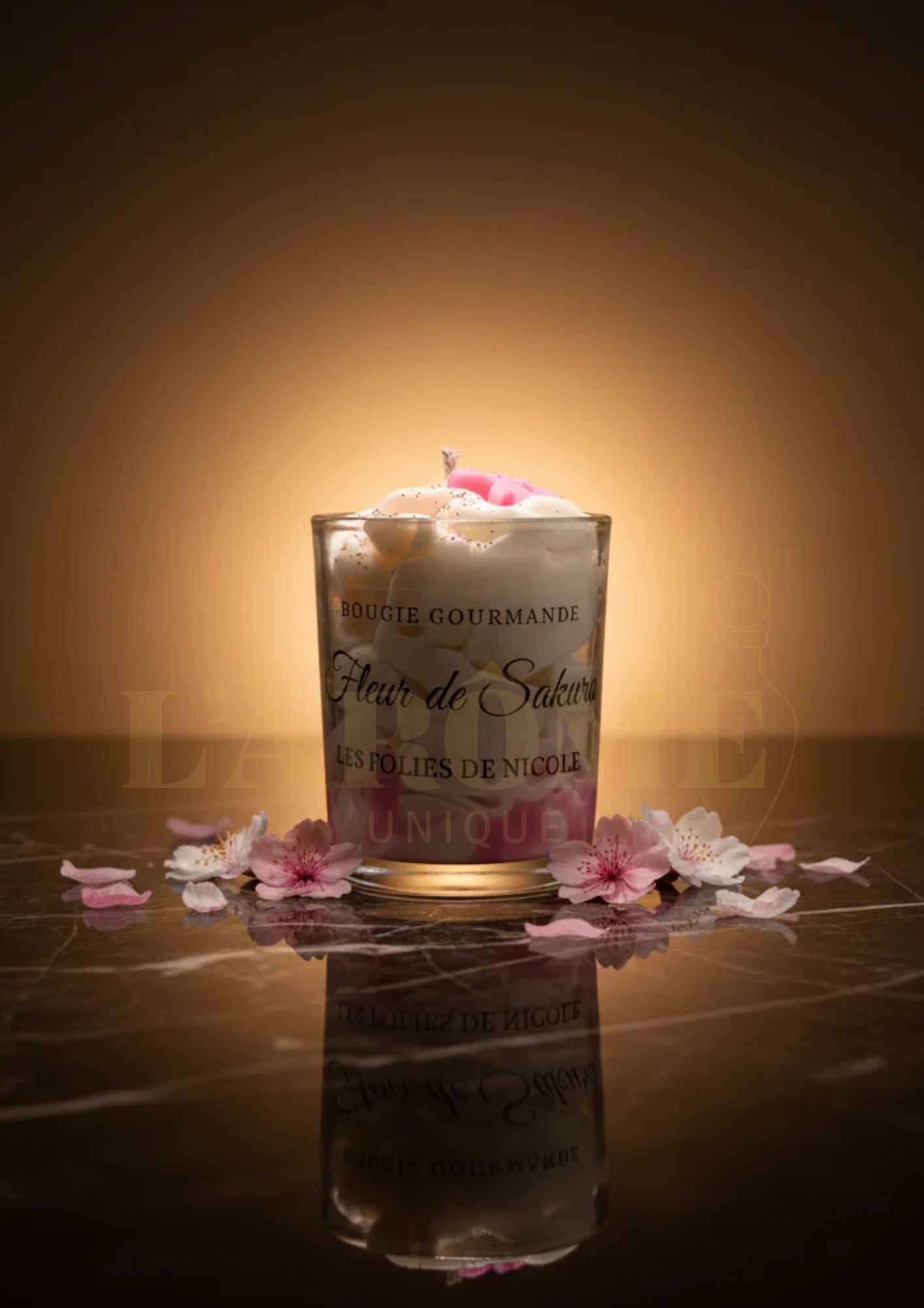 Vela Aromática Flor de Sakura | Vela Artesanal Floral Suave
