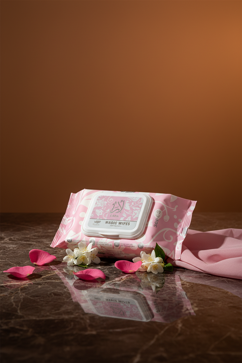Magic Wipes Rose Edition MOMIN 30 pcs - Foto editorial
